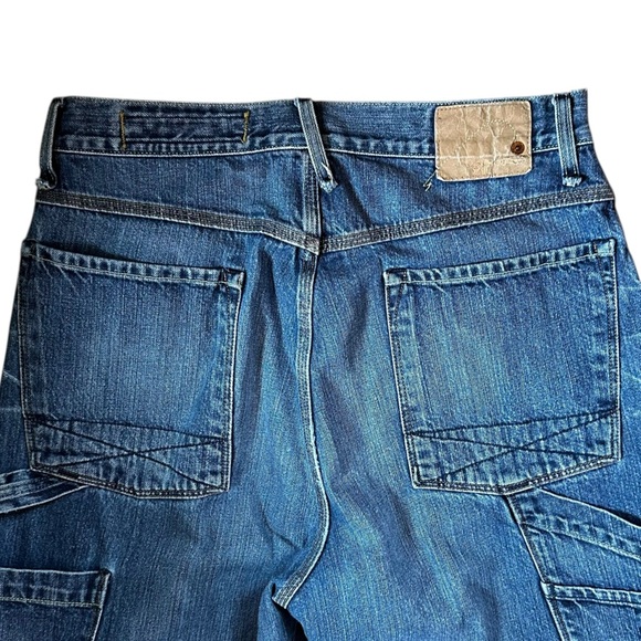 Guess Vintage Cargo Jeans Medium Wash 100% Cotton 34x32 - Picture 4 of 9